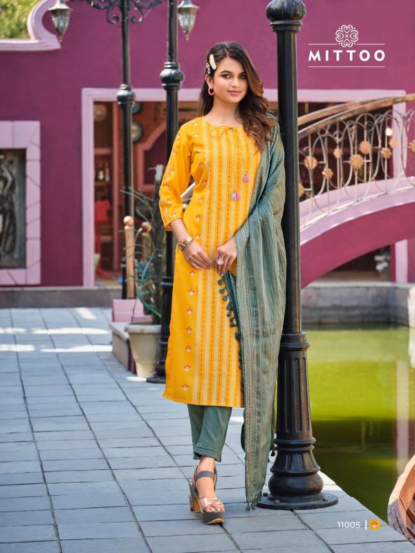 Mittoo Selina New Designer Kurti With Bottom Dupatta Collection